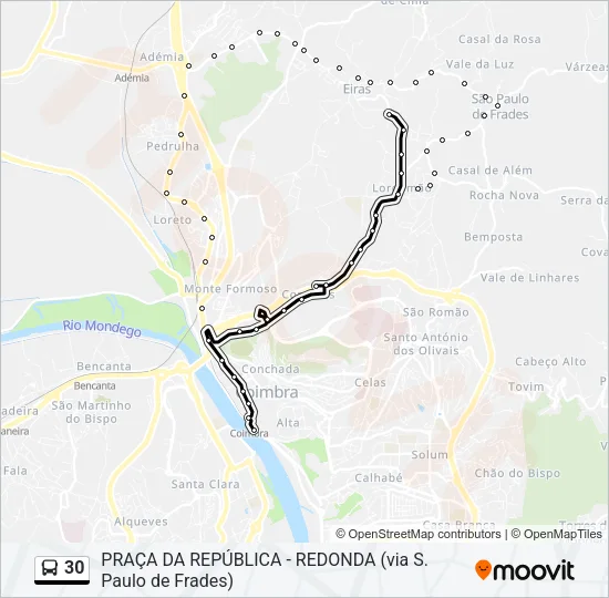 30 Bus Line Map