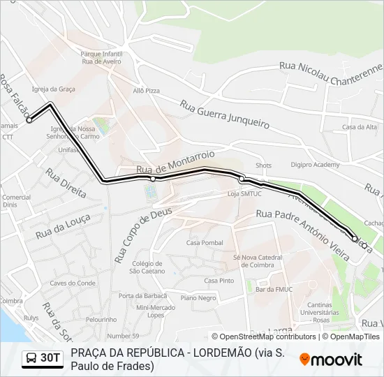 30T Bus Line Map