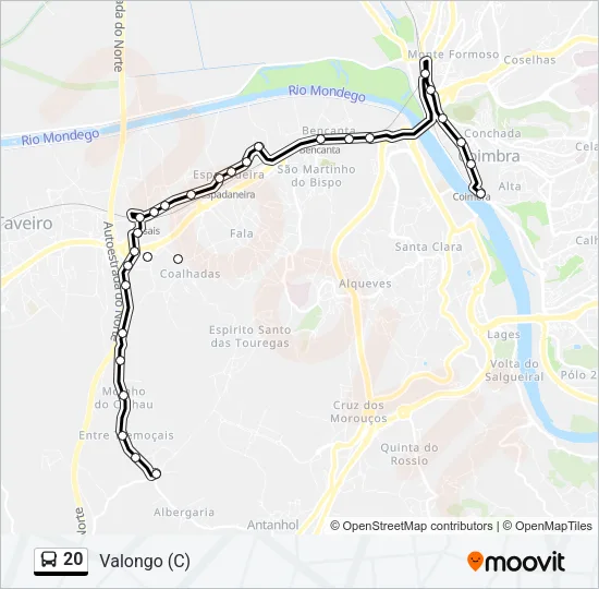 20 Bus Line Map