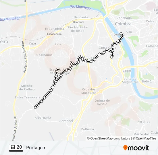 20 Bus Line Map