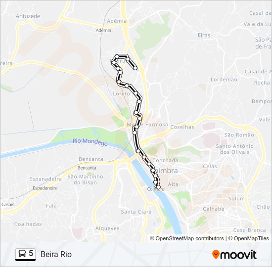 5 bus Line Map