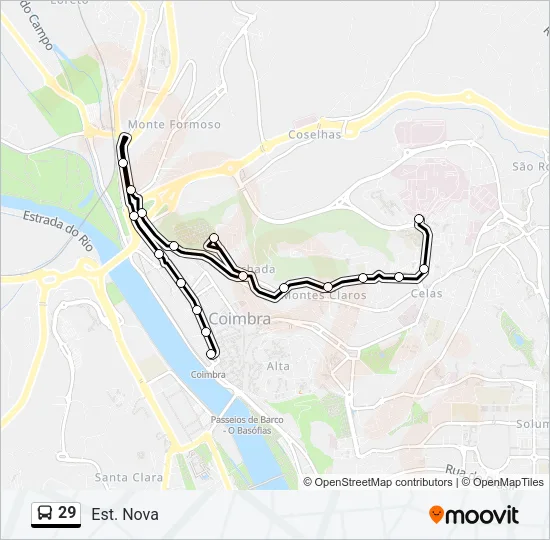 29 Bus Line Map