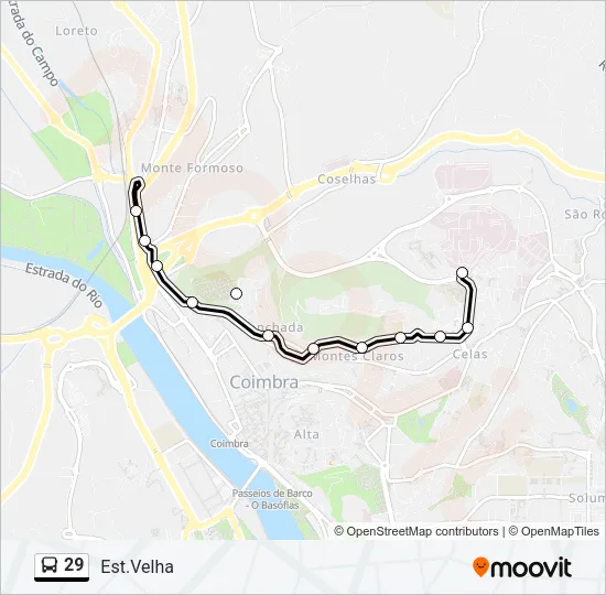 29 Bus Line Map