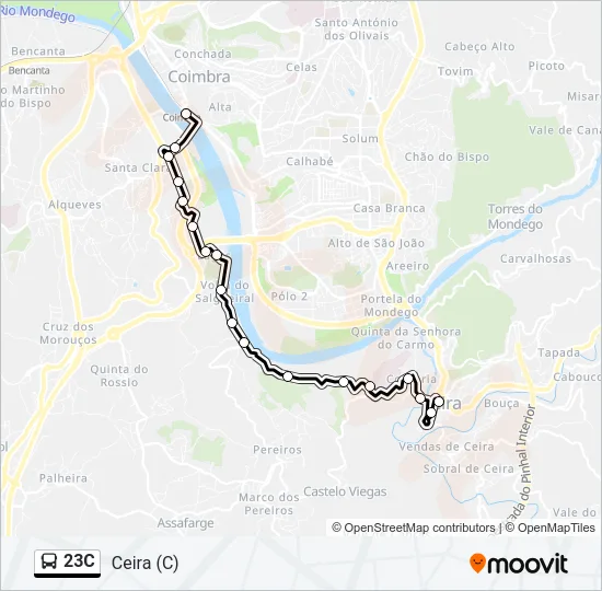 23C Bus Line Map