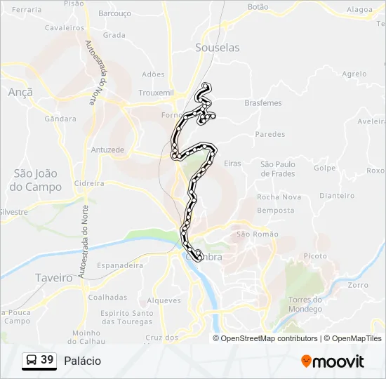 39 Bus Line Map