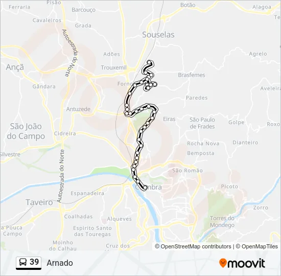 39 Bus Line Map