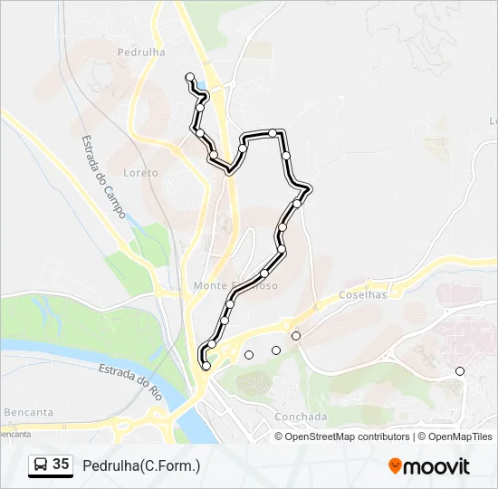 35 Bus Line Map