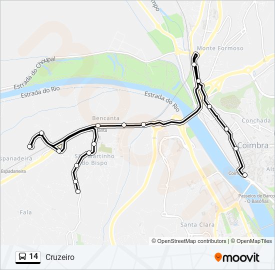 14 bus Line Map