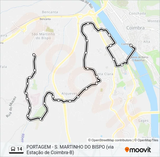 14 Bus Line Map