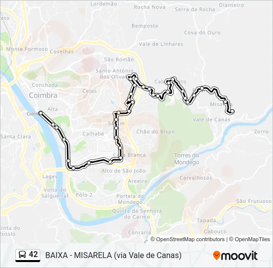 42 Bus Line Map