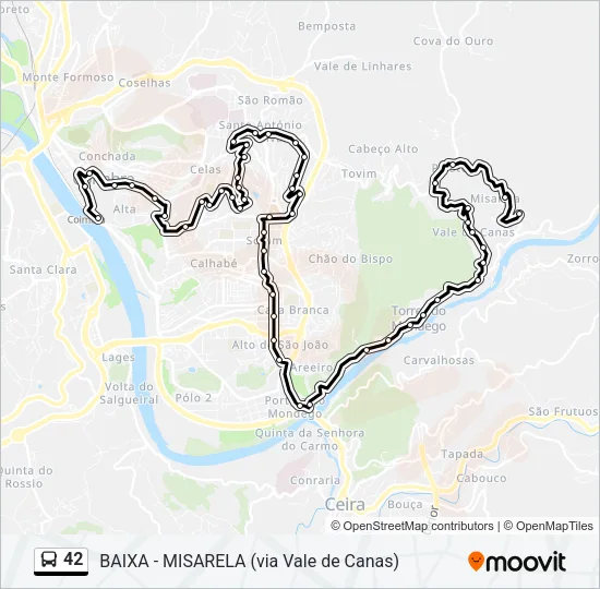 42 Bus Line Map