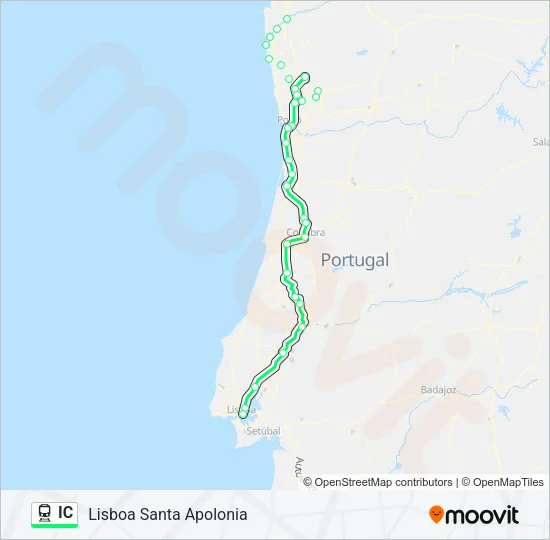 IC Train Line Map