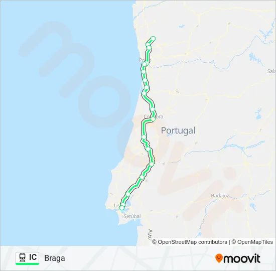 IC Train Line Map