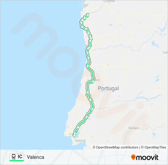 IC Train Line Map