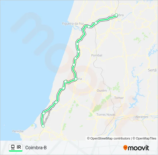 IR Train Line Map
