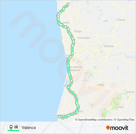 IR Train Line Map