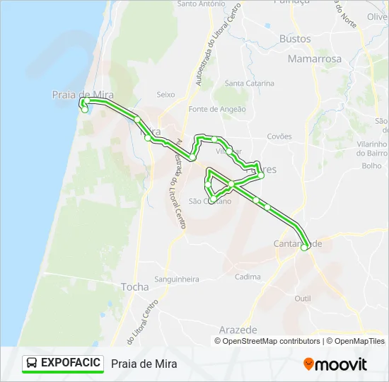 EXPOFACIC Bus Line Map