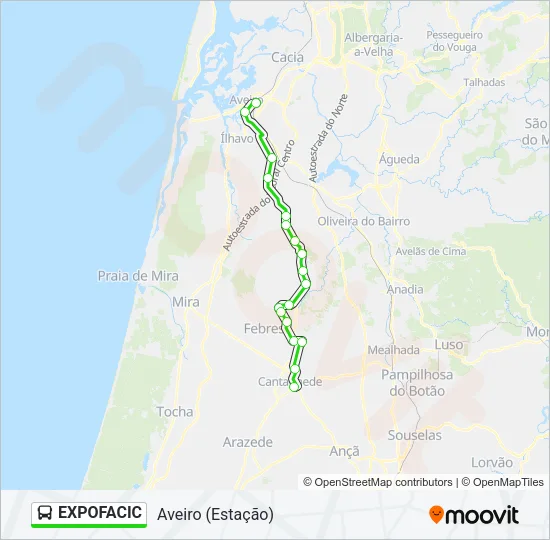 EXPOFACIC Bus Line Map