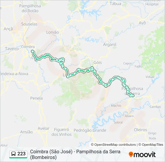 223 Bus Line Map
