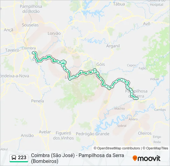 223 Bus Line Map