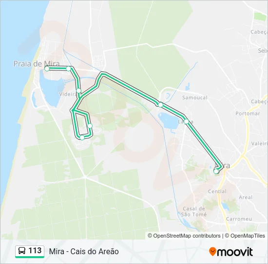 113 Bus Line Map