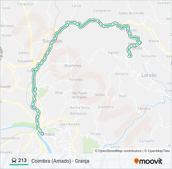 213 Bus Line Map
