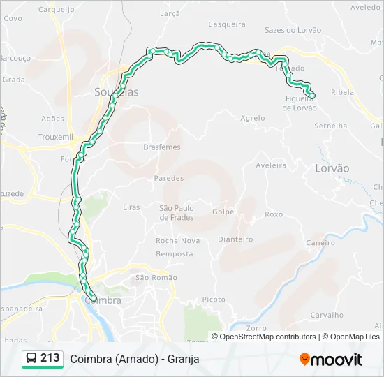 213 Bus Line Map