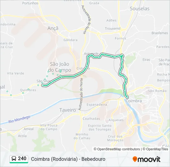 240 Bus Line Map