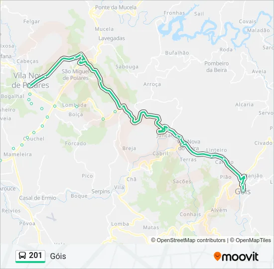 201 Bus Line Map