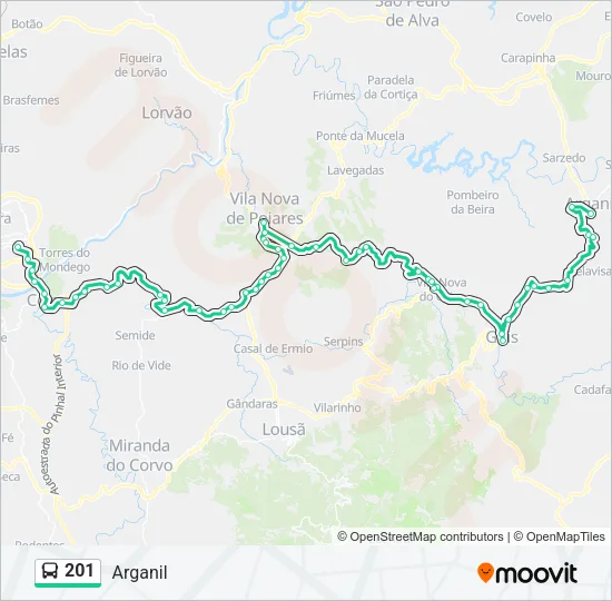 201 Bus Line Map