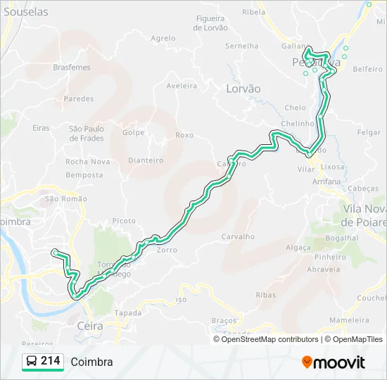 214 Bus Line Map