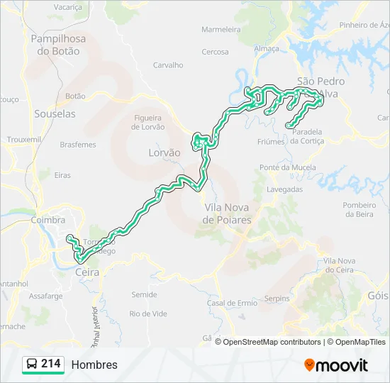 214 Bus Line Map
