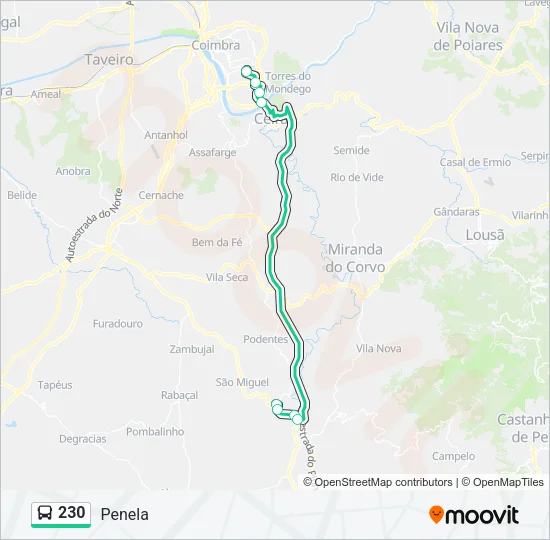 230 Bus Line Map