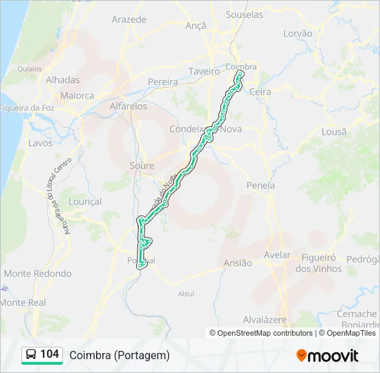 104 Bus Line Map
