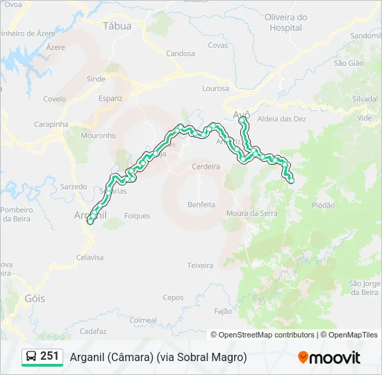 251 Bus Line Map