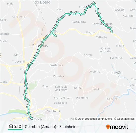 212 Bus Line Map
