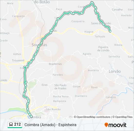 212 Bus Line Map