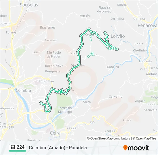 224 Bus Line Map