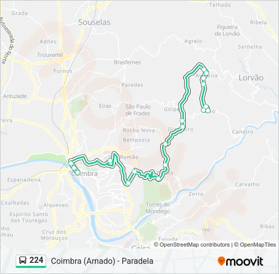 224 Bus Line Map