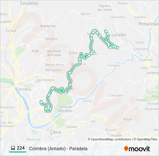 224 Bus Line Map