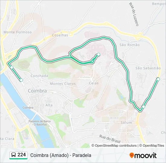 224 Bus Line Map