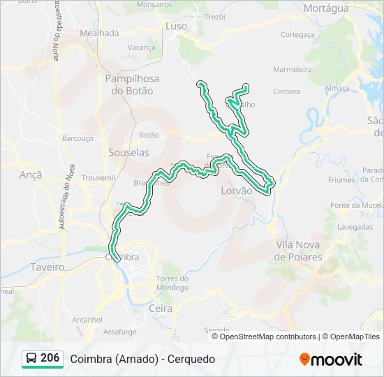 206 Bus Line Map