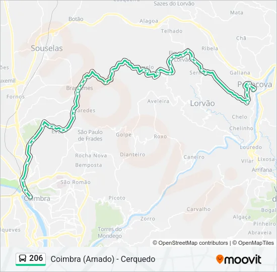 206 Bus Line Map
