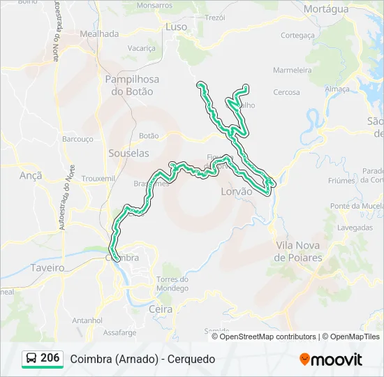 206 Bus Line Map