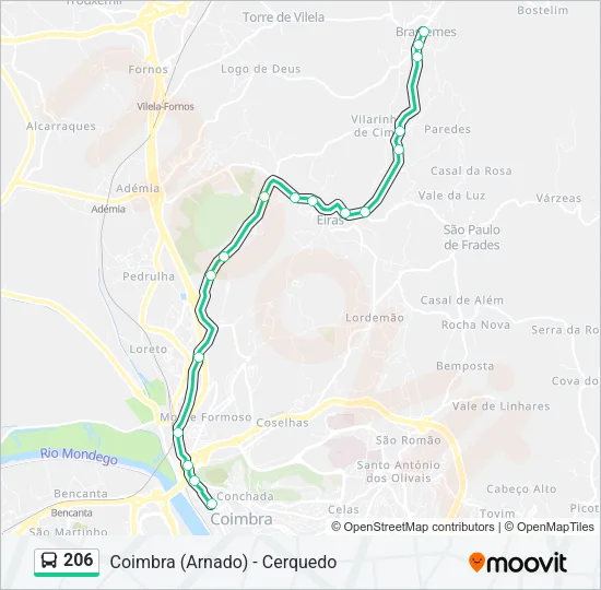 206 Bus Line Map