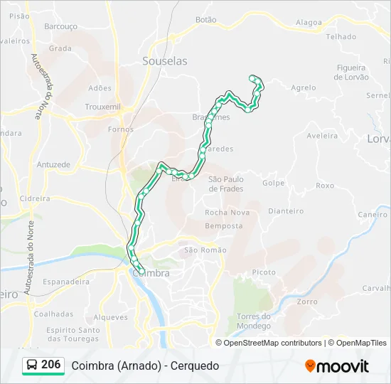 206 Bus Line Map