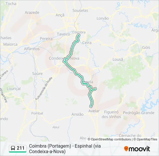 211 Bus Line Map