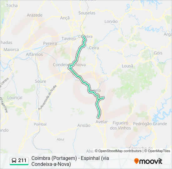 211 Bus Line Map