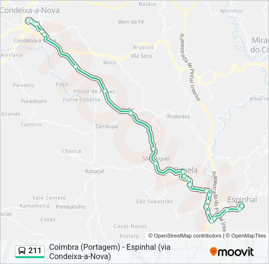 211 Bus Line Map