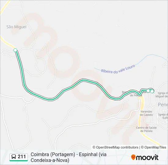 211 Bus Line Map